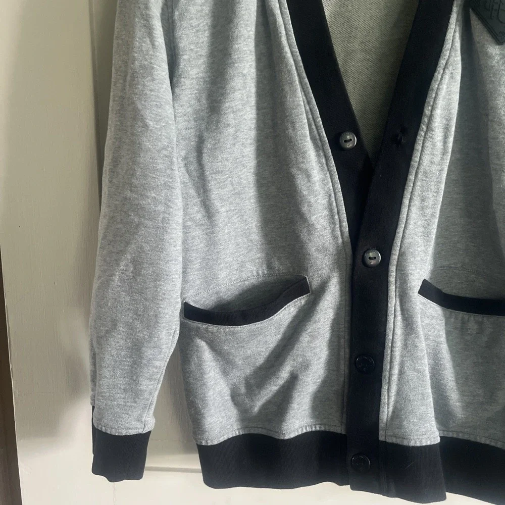 Roca Wear Cardigan sz M 8/10 Gray Retro Y2K Streetwear Hip Hop Urban Throwback